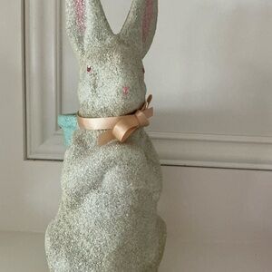 Sparkling Bunny Figurine with Bow
